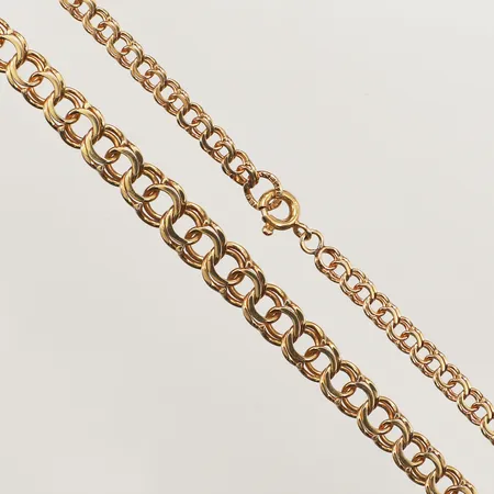 Collier Bismarck, doserad, längd 44,5cm, bredd 3,5-6mm, 18K Vikt: 12,6 g