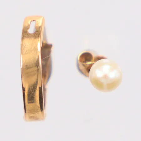 2 singelörhängen defekta, 18k Vikt: 0,7 g