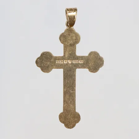 Hänge Kors 27x48mm inklusive hängölan, GGP (Juv.Firma Bo-Georg Persson) Västerås 1947, 18K Vikt: 6,6 g