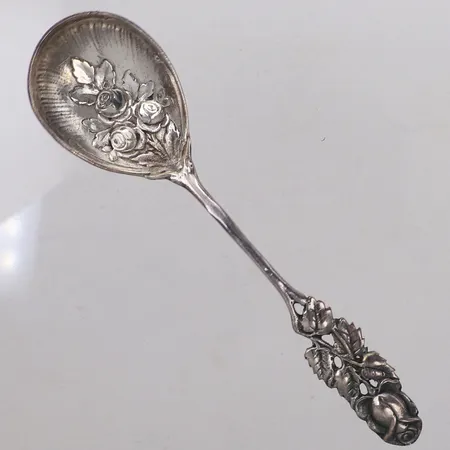 Sked, längd 14cm, ros, Skandia, Stockholm, år 1949, 830/1000 silver Vikt: 24,7 g