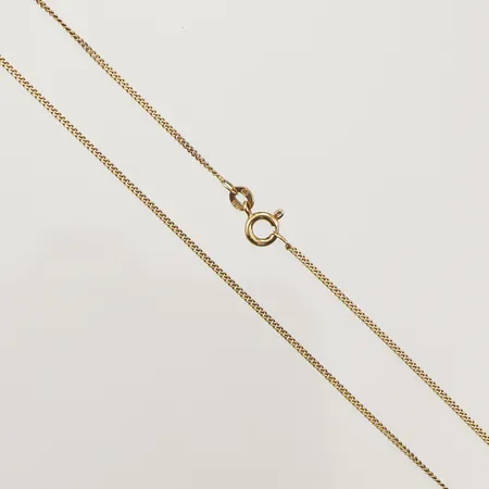 Kedja Pansar, längd 41,5cm, bredd 1,3mm, skadat lås, 18K Vikt: 2,6 g