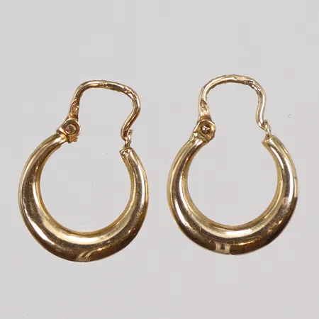 Ett par Örhängen, creoler Ø12mm 18K Vikt: 0,9 g