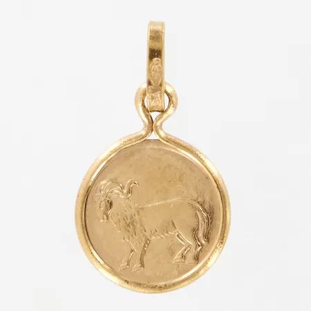 Hänge stjärntecken, stenbock, Ø10mm, 18K Vikt: 0,6 g