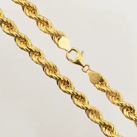 Kedja Cordell, längd 70cm., bredd 6,4mm, 21K Vikt: 27,4 g