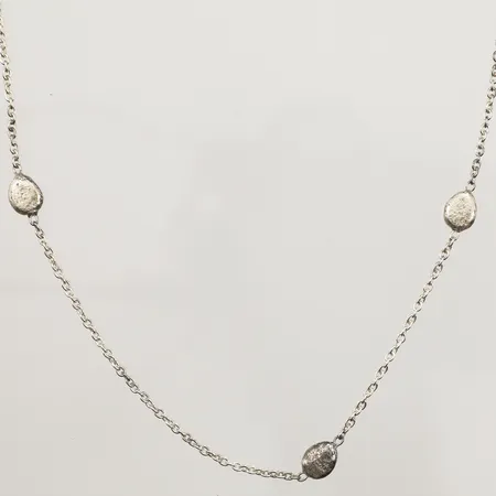 Collier Pebbles , Drakenberg Sjölin, ca 100cm, bredd ca 1-6mm, 925/1000 silver  Vikt: 17,3 g