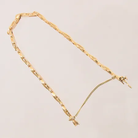 Armband, längd 18cm, bredd: 9,9mm, säkerhetskedja, 18K Vikt: 12,4 g