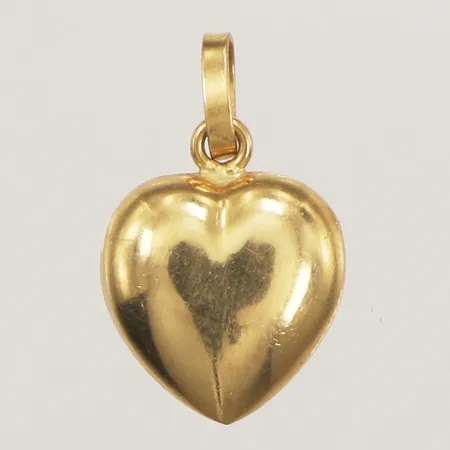 Hänge hjärta, inklusive ögla,  ca 18mm, inklusive ögla, bredd 12mm, 18K Vikt: 1,3 g