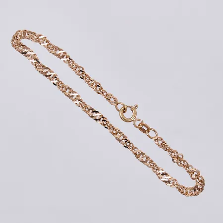 Armband längd ca 17,5cm, bredd ca 4mm, 18K Vikt: 3 g