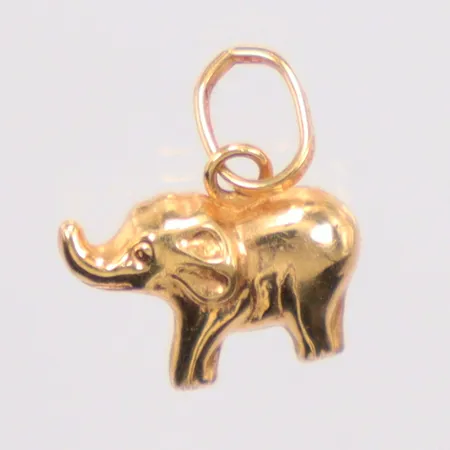 Hänge elefant, längd 12,5mm, bredd 10,2mm, 18K Vikt: 0,4 g