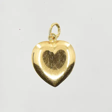 Hänge hjärta, längd 16 mm, bredd 11 mm, 18K. Vikt: 0,7 g