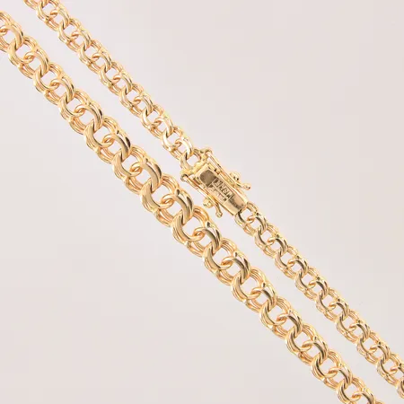 Collier doserad Bismarck, längd: 42cm, bredd: 3,9-6mm, 18K Vikt: 14 g