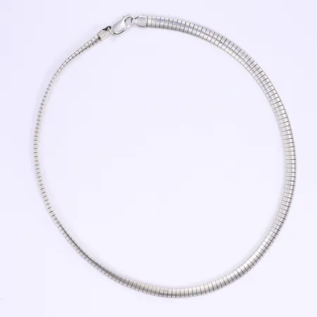 Halscollier längd 42cm, bredd 5mm, silver 925/1000 Vikt: 24,6 g