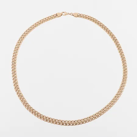 Collier,längd ca 46 cm,bredd 6 mm, 18k. Vikt: 16,6 g