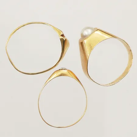 Tre ringar, defekta, 18K Vikt: 4,9 g
