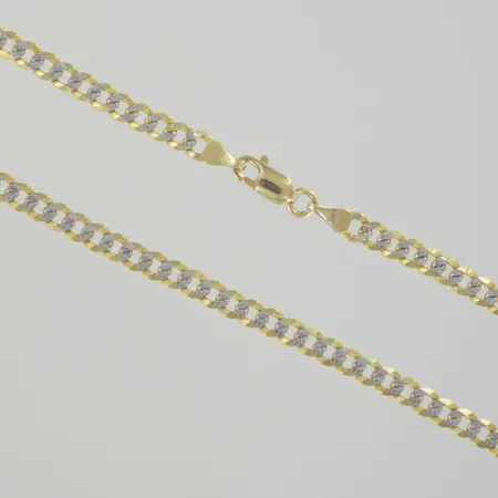 Halskedja 2 färger, längd 45 cm, bredd 3 mm, 18K Vikt: 8,2 g