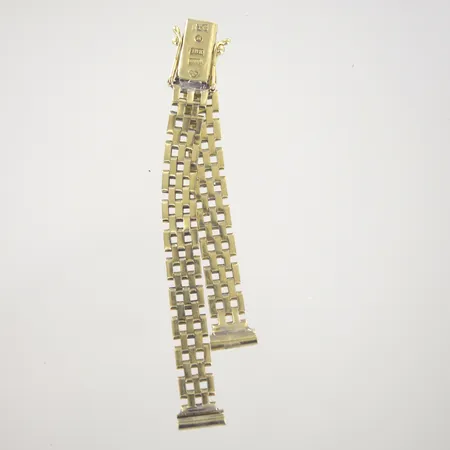 Klockarmband , längd 15,5 cm, bredd 0,8 cm, 18K Vikt: 18 g