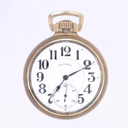 Fickur Illinois, Ø51mm, överdrag i 10K Bruttovikt: 95,9g