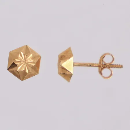 Ett par örhängen, Ø ca 6mm, 18K Vikt: 0,4 g