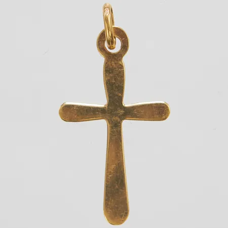 Hänge, kors, längd inkl ögla 33mm, bredd 15,4mm, 18K Vikt: 0,9 g