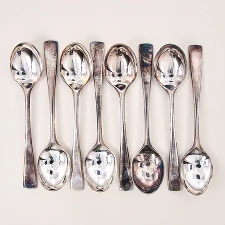 Kaffesskedar 8st, längd: 11cm, MGAB, silver 830/1000 Vikt: 114,6 g