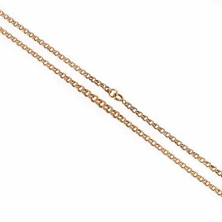 Collier, Bismarck i 18K guld. Det är 42 cm långt, 3 - 4,5 mm brett och väger 5,2g. Springring.