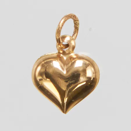 Hänge, hjärta, ihålig, längd inkl ögla 12mm, bredd 8,4mm, 18K Vikt: 0,3 g