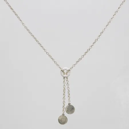 Collier, Efva Attling, Twin Dots, längd 42-25cm, 925/1000 silver, nypris 2700kr Vikt: 15,8 g