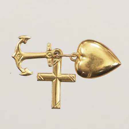 Hänge tro, hopp & kärlek, ca 15mm, bredd 15mm, 18K Vikt: 0,7 g