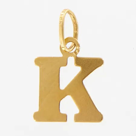Hänge, bokstav K, 14mm, 18K Vikt: 0,2 g