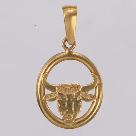 Hänge med oxe, längd 25mm, 18K Vikt: 1 g