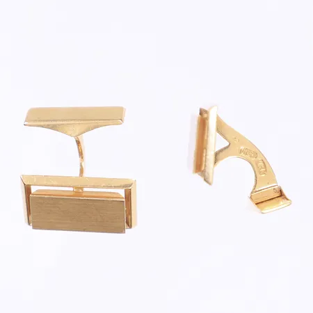 Ett par manschettknappar, 27x20mm, repiga, 18K Vikt: 8,3 g