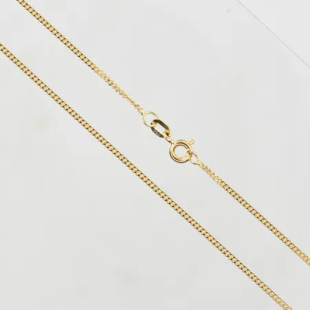 Kedja Pansar, längd 50 cm, bredd 1 mm, 18K. Vikt: 3,9 g