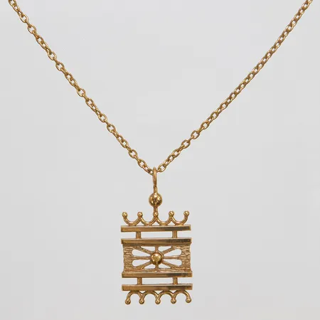 Collier, Pertti Peuri, Finland, 65cm, hänge 52mm, brons