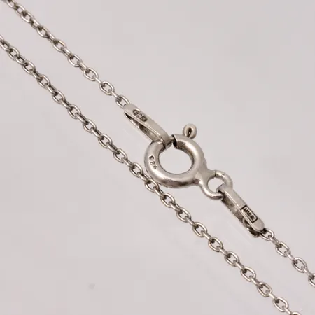 Kedja i silver, 45cm, Ankar, bredd 1mm, 925/1000, vikt 1,2g.