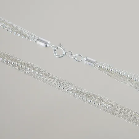 Halskedja, längd 42 cm, Silver 925/1000 Vikt: 11 g