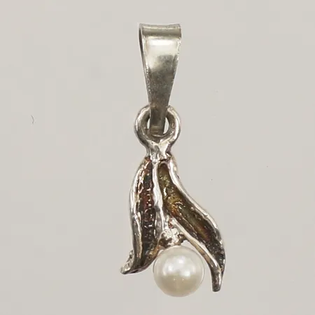 Hänge med pärla 16mm, inklusive ögla, bredd 7mm, 925/1000 silver Vikt: 0,4 g