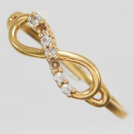 Ring, vita stenar, skadad, saknar stenar, 18K Vikt: 1,6 g