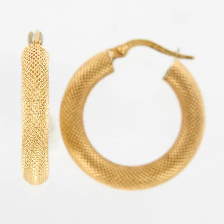 Ett par örhängen Ø23mm, bredd: 4mm, 18K Vikt: 2,9 g