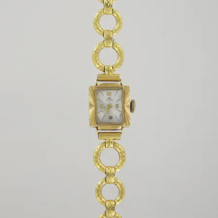 Damur Hellas, längd 16,5 cm, bredd 1,5 cm, boett 18K, armband i stål