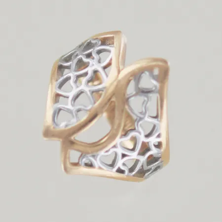 Ring 2 färger, Ø 16½ mm, höjd 19,6 mm, graverad, 18K Vikt: 5,5 g