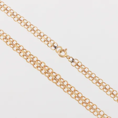 Collier X-länk, Tore Clareus Stockholm,längd ca 43 cm,bredd 5.2-6.4 mm,18k. Vikt: 10,8 g