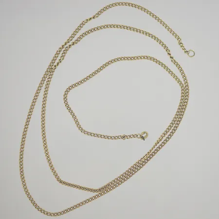 Halskedja pansar, längd 63 cm, bredd 2 mm, lås saknas, 18K Vikt: 9,8 g