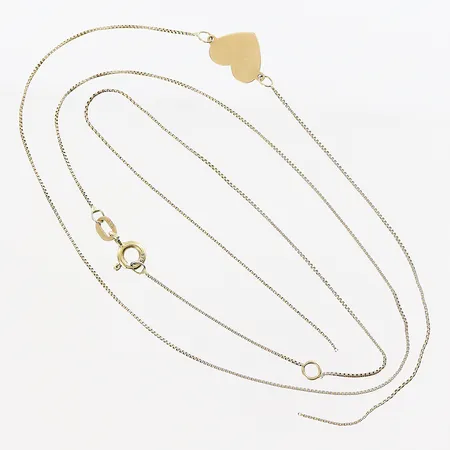 Collier, integrerat hänge, 55cm, bredd 1-9mm, defekt, 9K. Vikt: 1,2 g