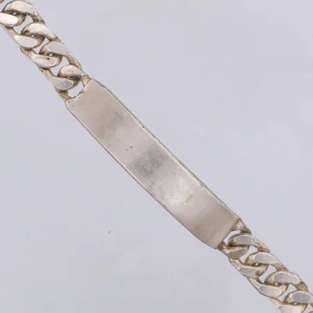 Armband Pansar med platta, ca 22,5cm, bredd 11-12,5mm, saknar stämplar, silver Vikt: 62,7 g