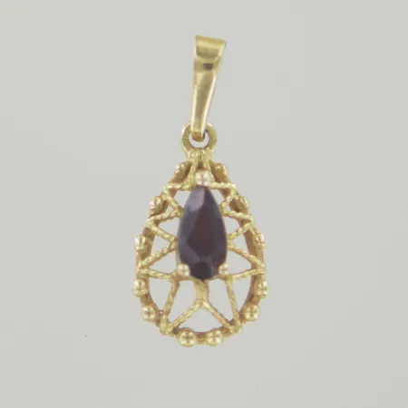 Hänge med sten, längd 2 cm, bredd 0,8 cm, 18K Vikt: 0,8 g