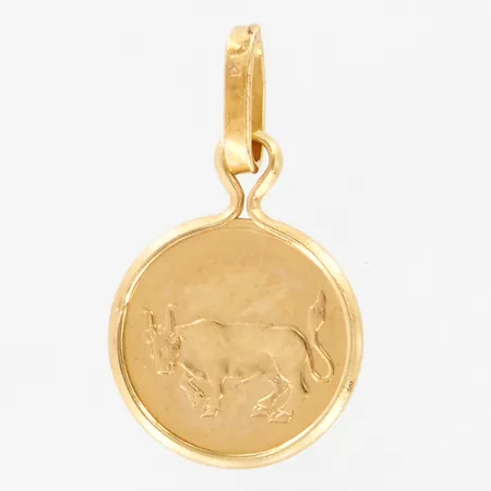 Hänge stjärntecken, oxe, Ø10mm, 18K Vikt: 0,6 g