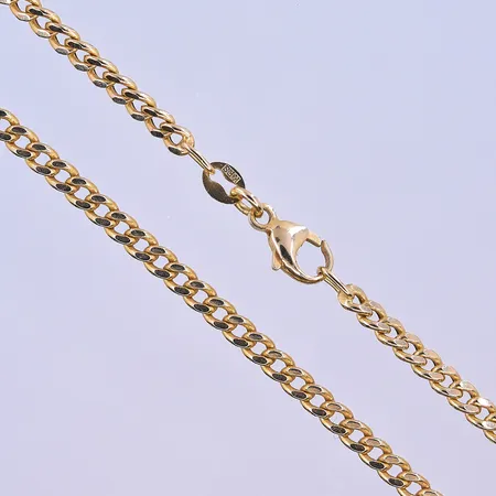 Kedja Pansar, längd 51 cm, bredd 3 mm, 18K. Vikt: 6,6 g