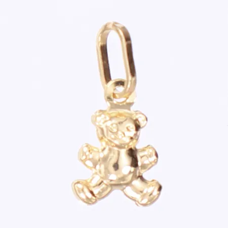 Hänge i form av teddybjörn, höjd 10mm inkl öglan, 18K Vikt: 0,2 g
