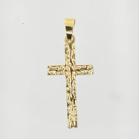 Hänge Kors, längd 30 mm, bredd 12 mm, 18K. Vikt: 1,2 g