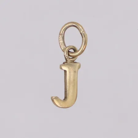 Hänge, bokstav J, 10mm, förgyllt silver Vikt: 0,2 g